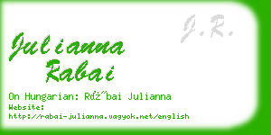 julianna rabai business card